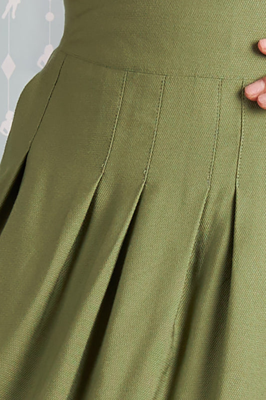 Faltenrock Francoise-Gia - grasgrün - Dotty&Dan