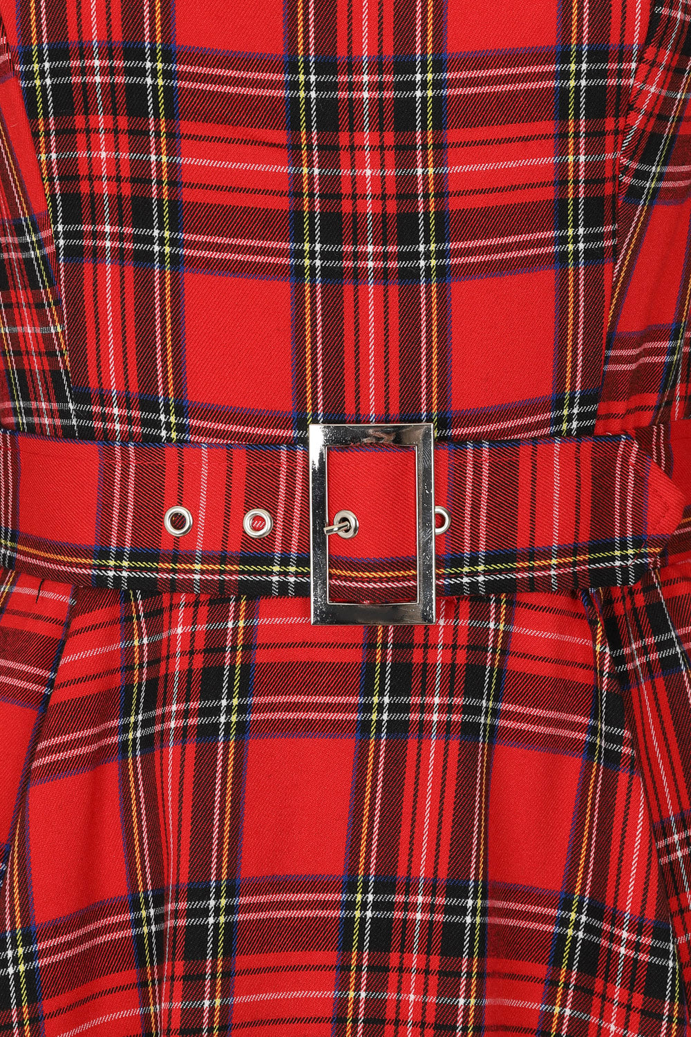 Vintage Tartan Winterkleid "Highland Swing Dress" - rot - Dotty&Dan