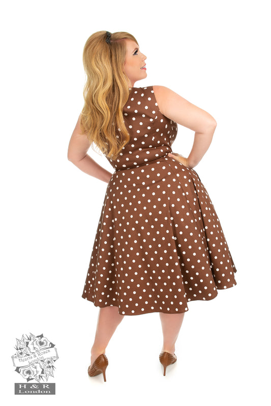 Hearts and Roses Cindy Polka Dot Swing Dress