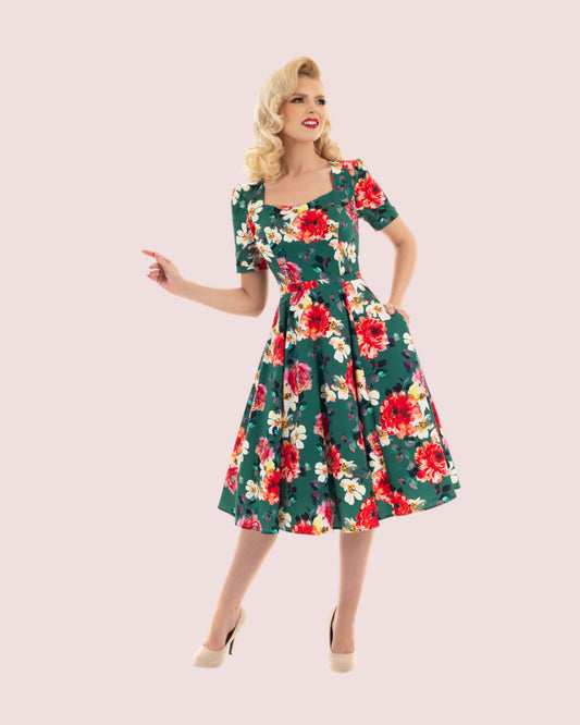 Pamela Swing Kleid - green - Dotty&Dan