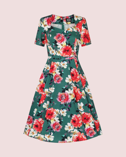 Pamela Swing Kleid - green - Dotty&Dan