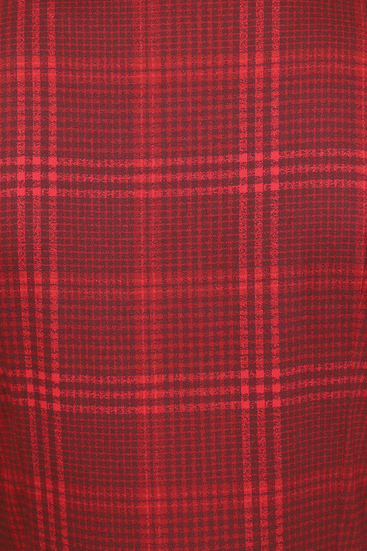 Vintage Tartan Winterkleid "Blake Check Swing Dress" - weinrot - Dotty&Dan
