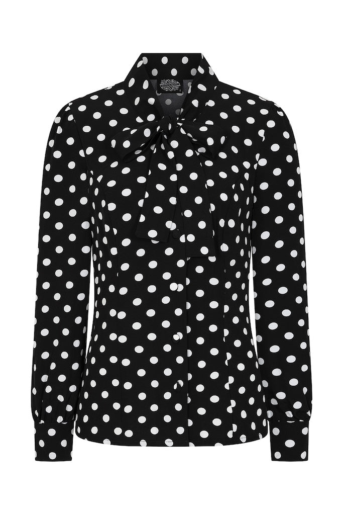 Leila Polka Dot Bluse - black/white - Dotty&Dan