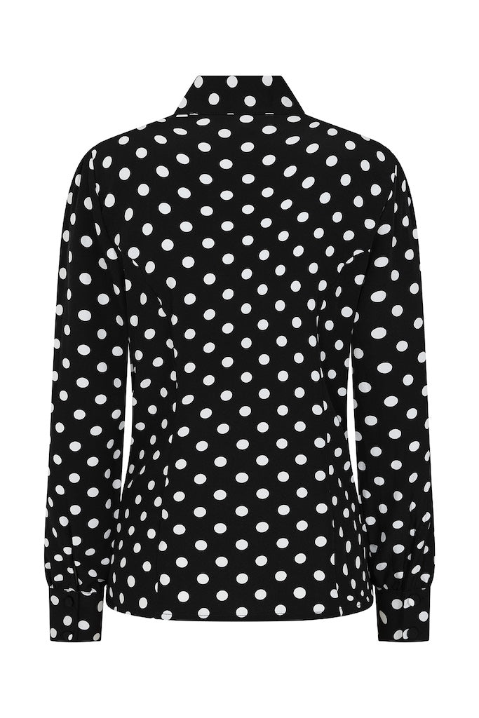 Leila Polka Dot Bluse - black/white - Dotty&Dan