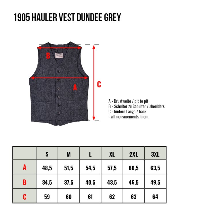 1905 Hauler Vest - Dundee grey - Dotty&Dan