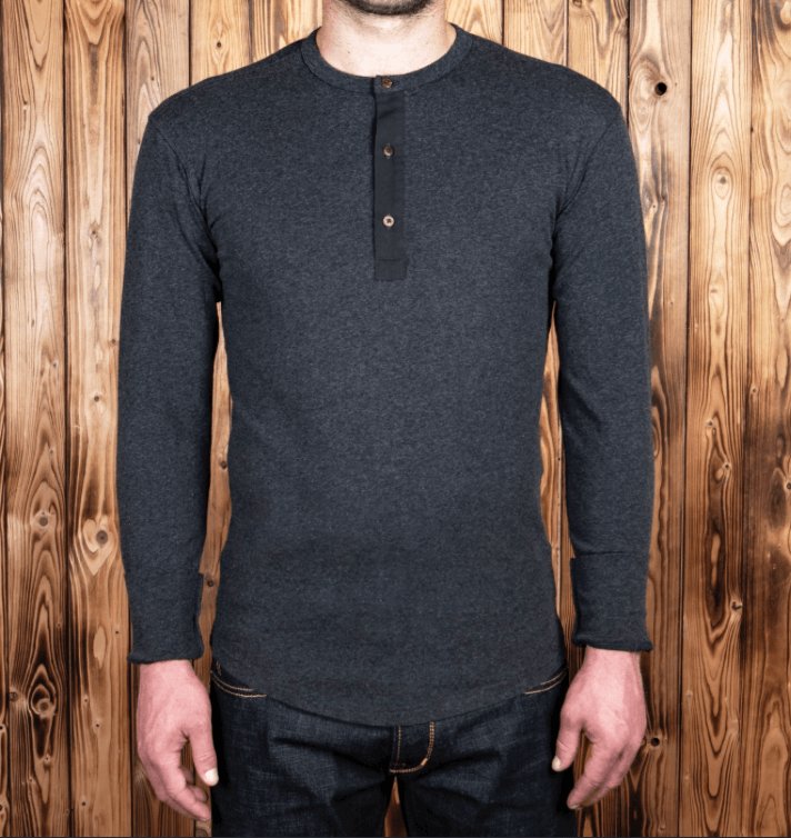 1927 Henley Shirt long in iron grey