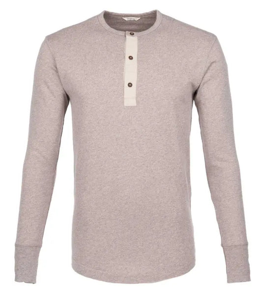 1927 Henley Shirt long sleeve - fog brown - Dotty&Dan