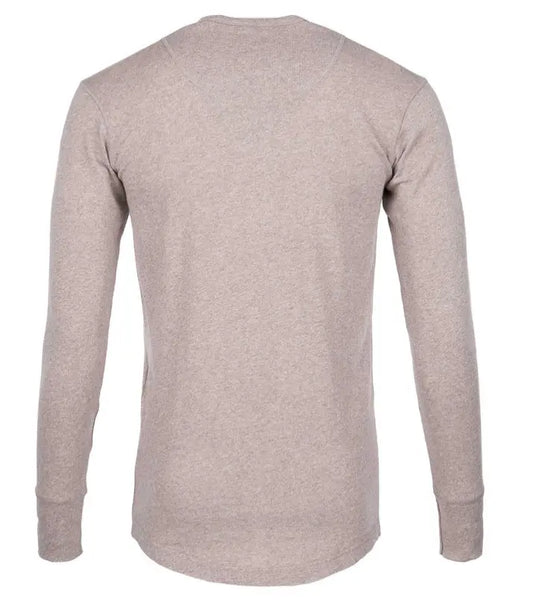 1927 Henley Shirt long sleeve - fog brown - Dotty&Dan