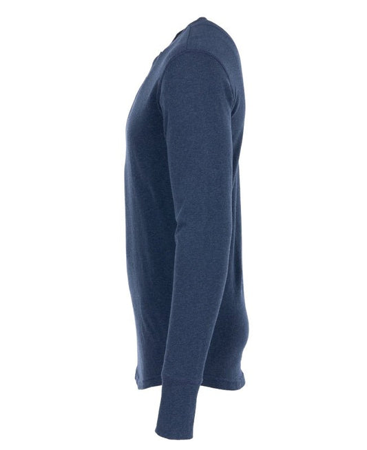 1927 Henley Shirt long sleeve - indigo melange - Dotty&Dan