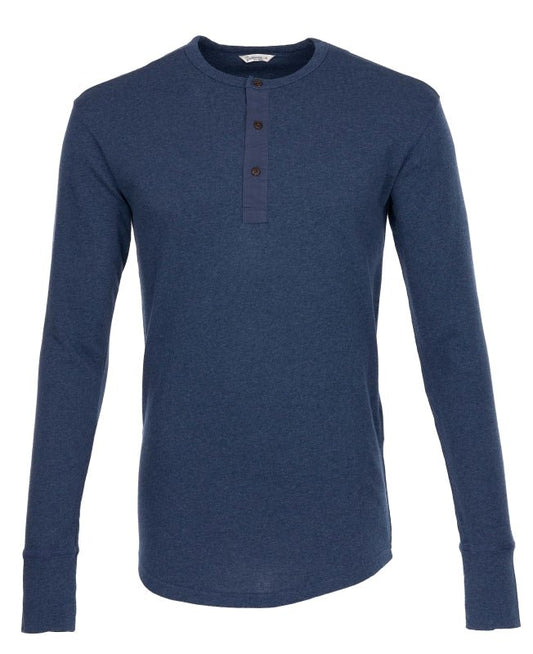 1927 Henley Shirt long sleeve - indigo melange - Dotty&Dan