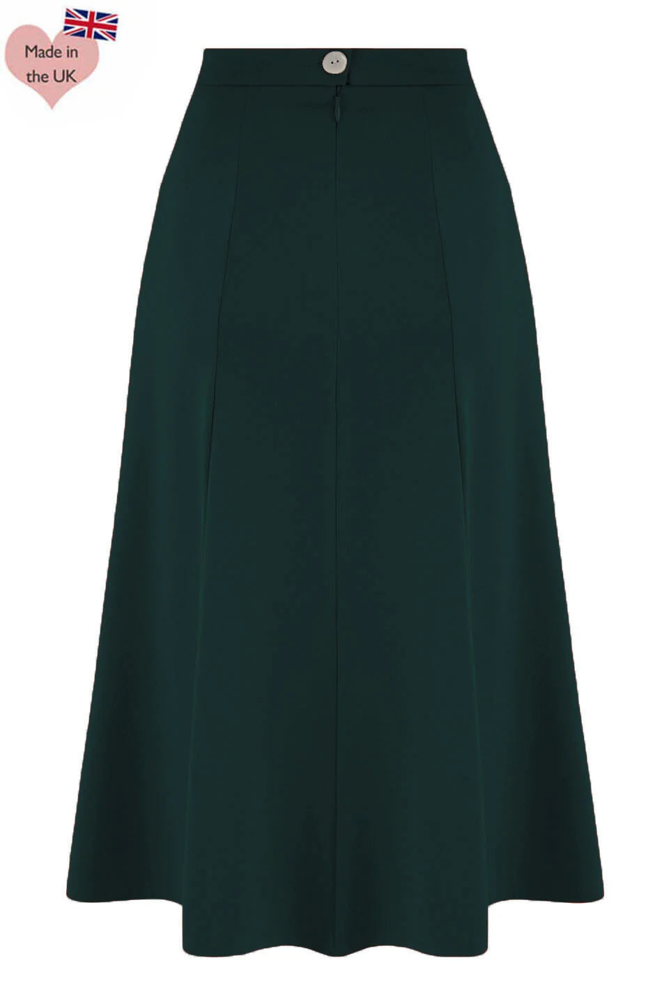 Weekend Doll Bette Midi Skirt Bottle Green Rückansicht dunkelgrüner High Waist Rock