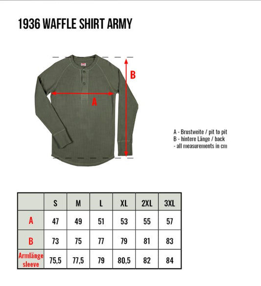 1936 Waffle Shirt - army - Dotty&Dan