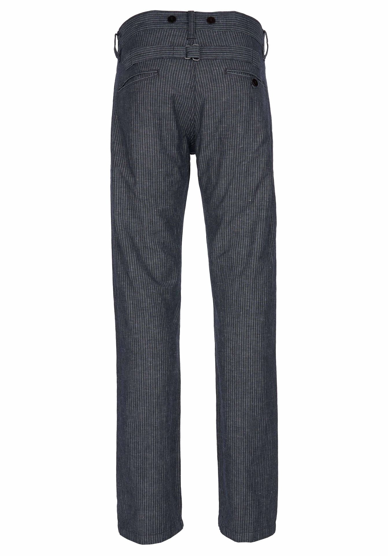 1942 Hunting Pant - grey striped linen - Dotty&Dan