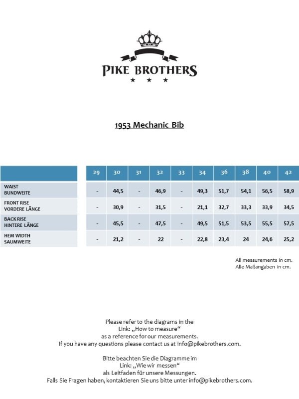 1953 Mechanic Bib - 11oz metal - Dotty&Dan