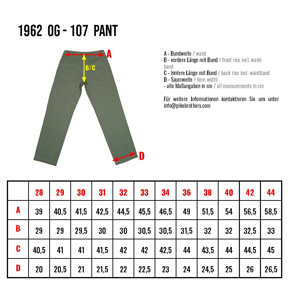 1962 OG-107 Pant - olive - Dotty&Dan