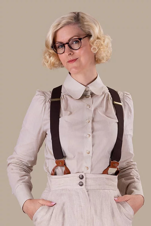 Vintage Damen Hosenträger the sassy suspenders - brown