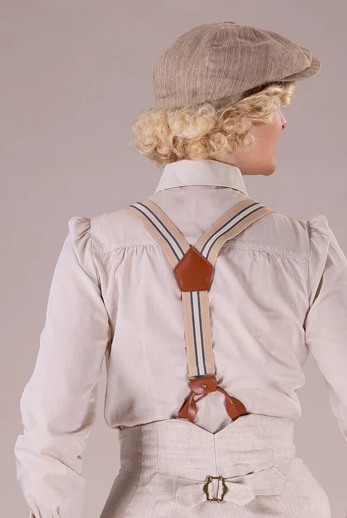 Vintage Damen Hosenträger the sassy suspenders - ocean stripe