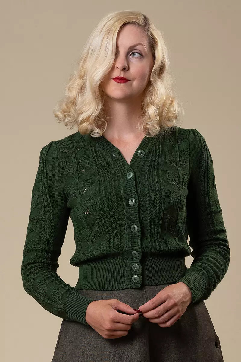 The Susie Q Cardigan - forest green