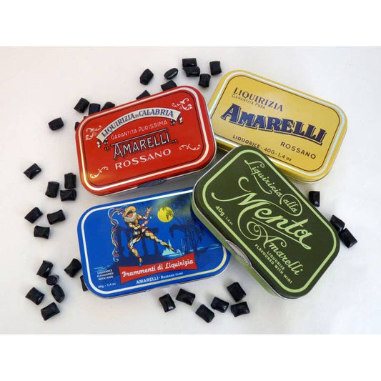 nostalgische Metallbox mit verschiedenen italienischen Lakritzsorten - Dotty&Dan