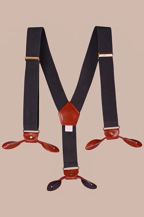 The Sassy Suspenders – Vintage Hosenträger in grau - Dotty&Dan