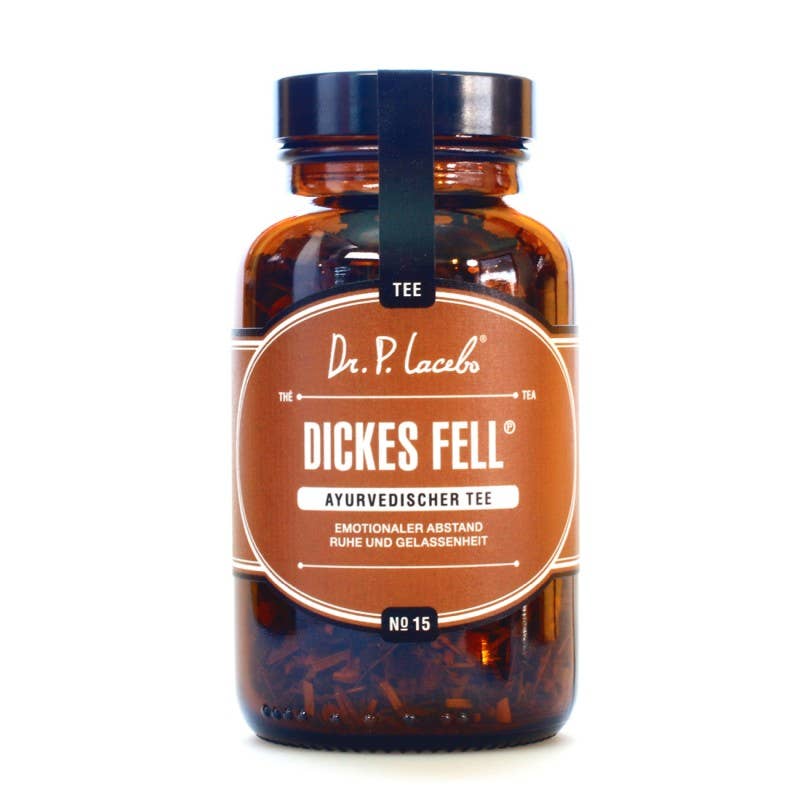 Dickes Fell Tee im Apothekerglas – ayurvedischer Kräutertee