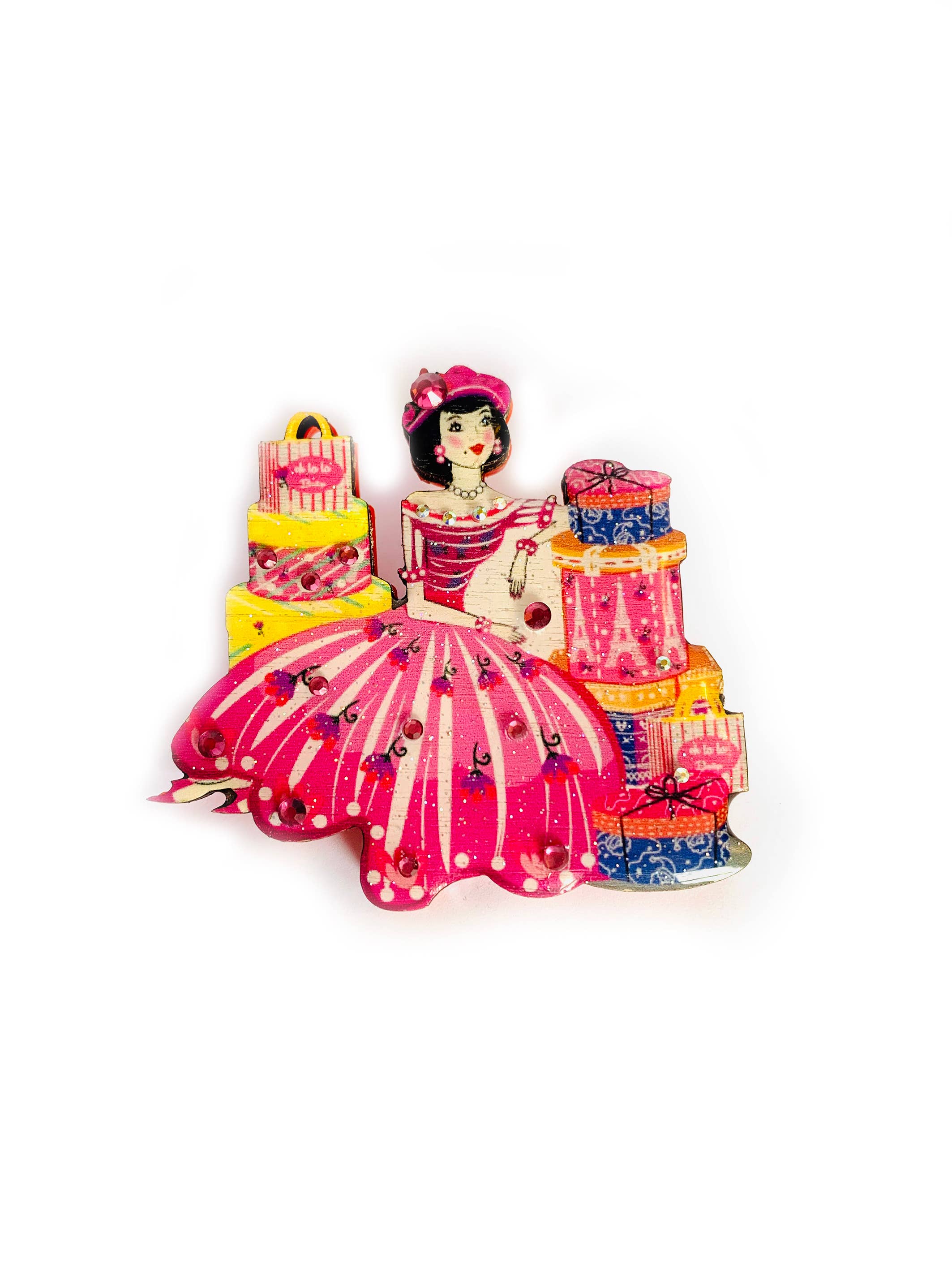 Retro Brosche - Juliette in Paris - Dotty&Dan