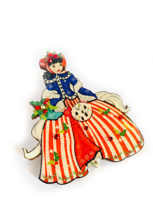 Viktorianische Weihnachts-Brosche - Dotty&Dan