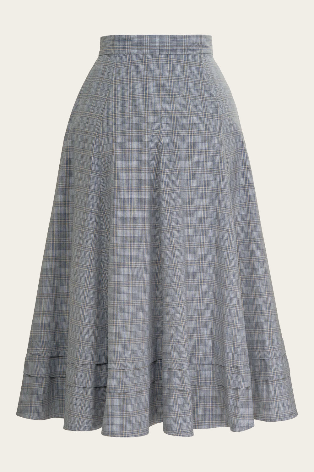 The One Foot Forward Skirt - Plaid dusty blue - Dotty&Dan