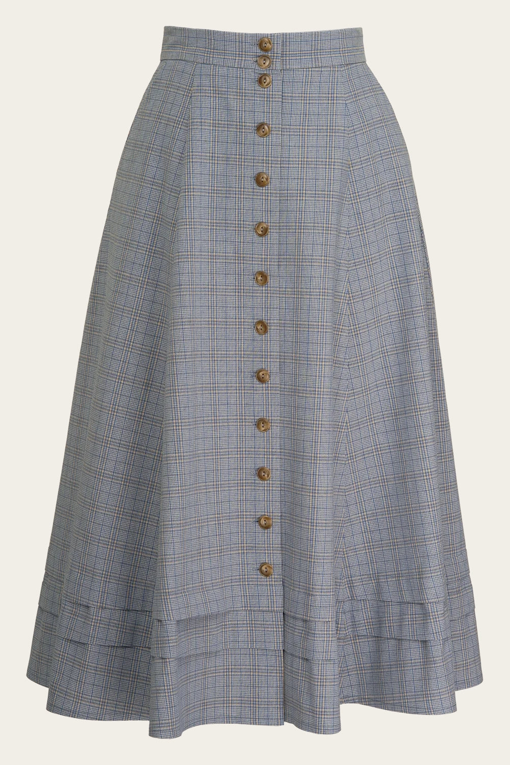 Midi Rock mit hoher Taille im Edwardian Stil