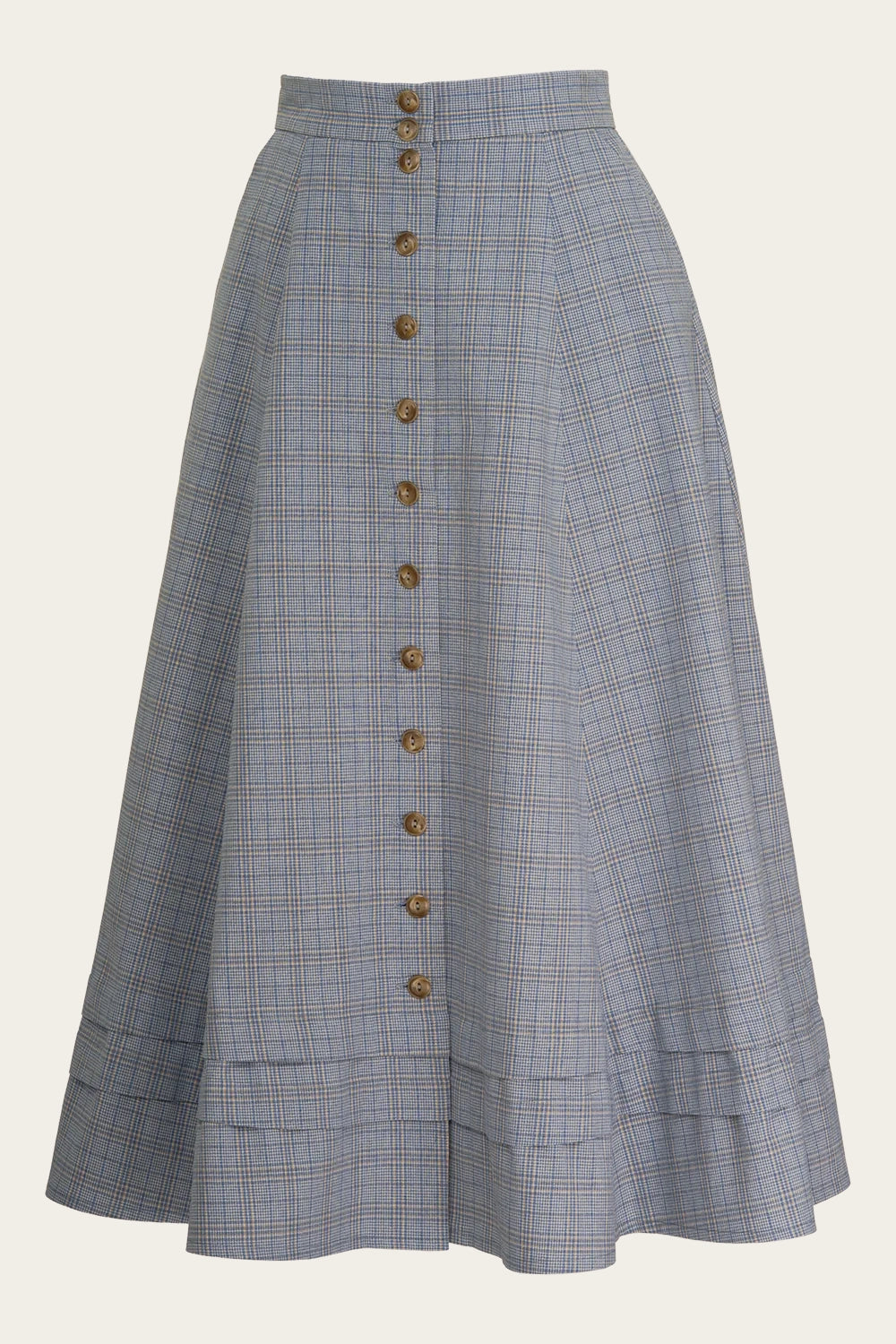 The One Foot Forward Skirt - Plaid dusty blue - Dotty&Dan