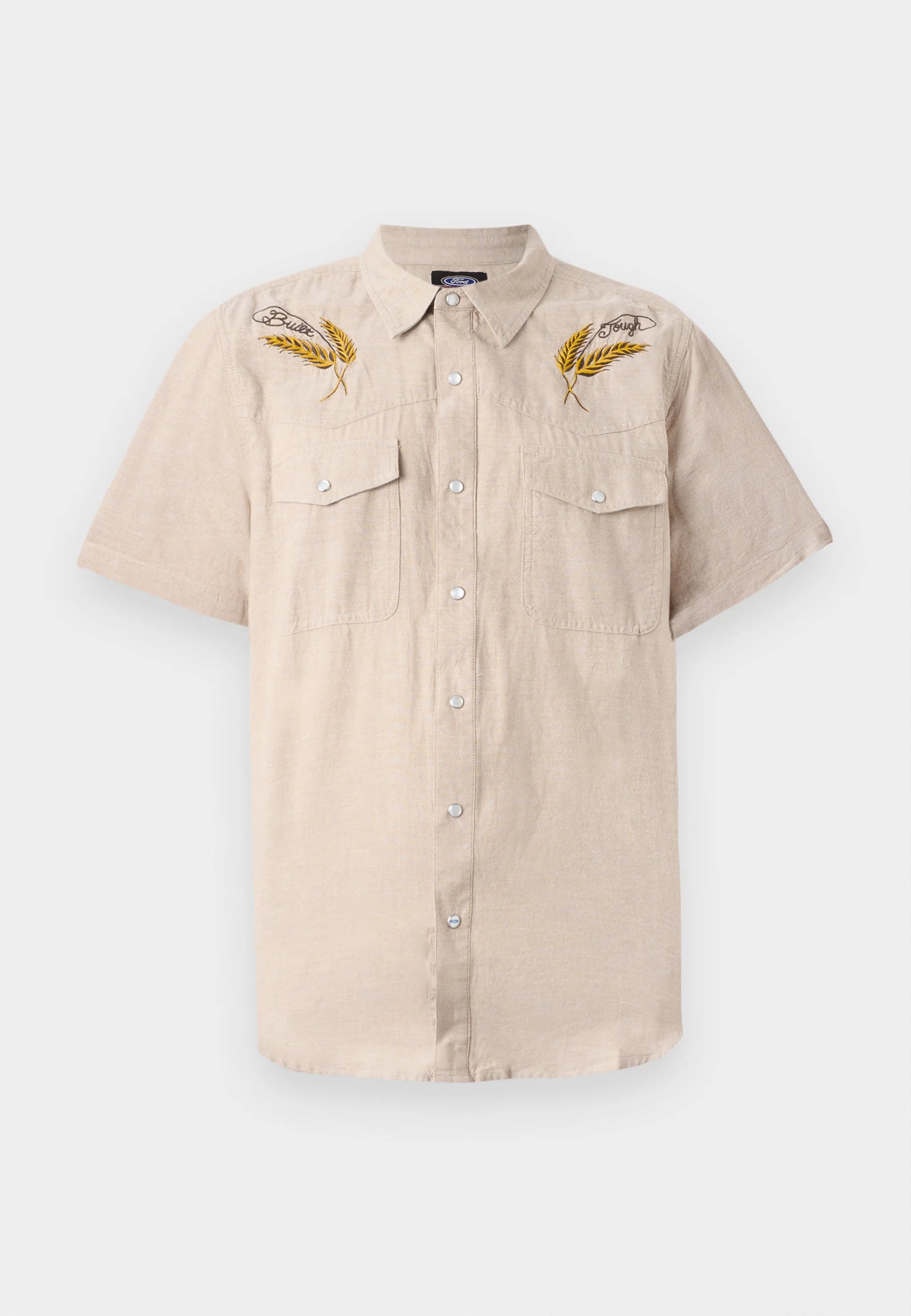 Brixton Ford Western Shirt Khaki Herren Baumwolle
