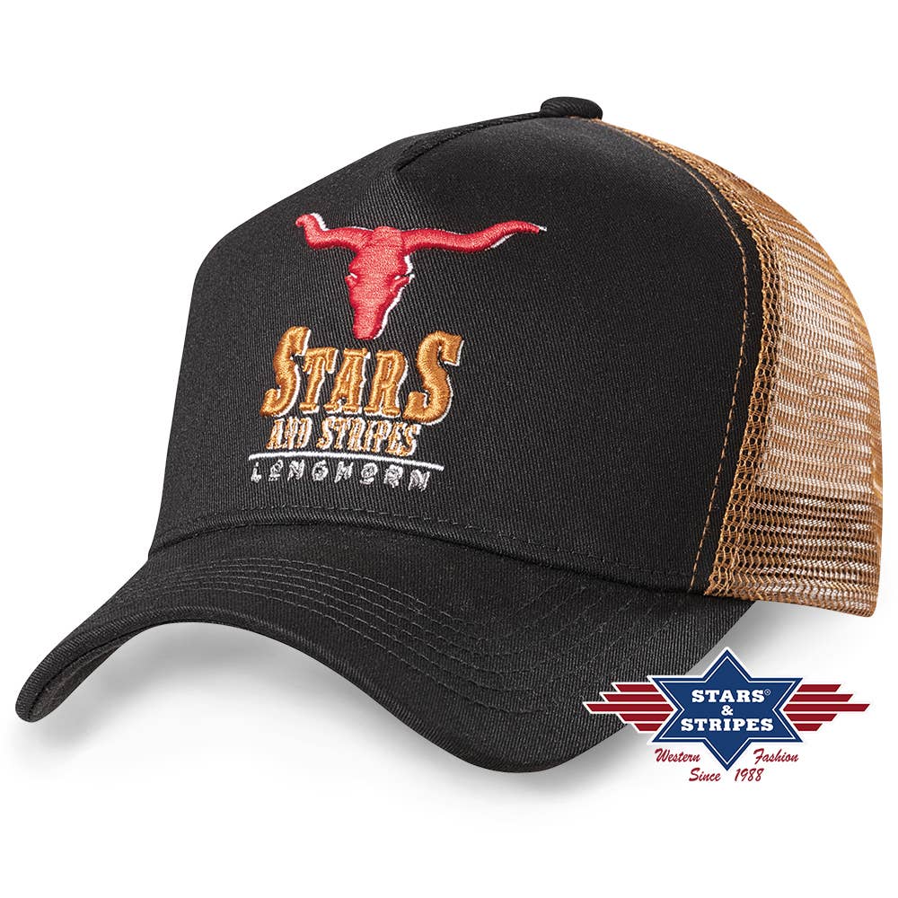 Trucker Cap - Longhorn Black - Dotty&Dan