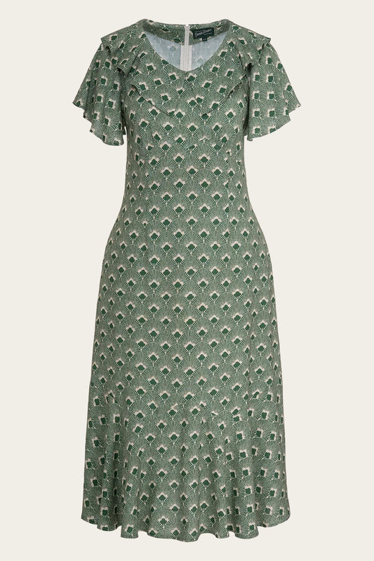 Vintage-inspiriertes Sommerkleid aus Viskose mit fließendem Fall