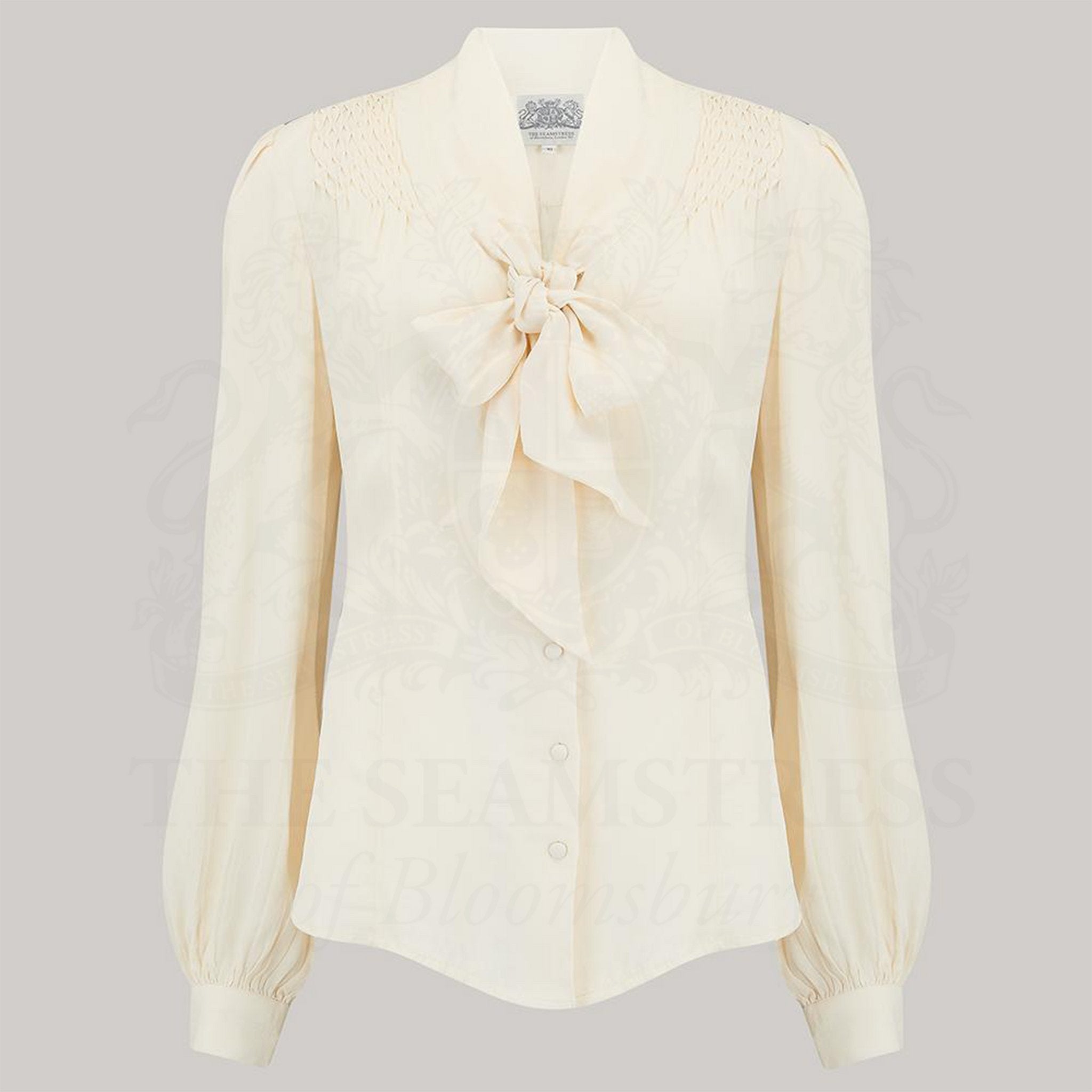 40s Eva Pussy Bow Blouse Long Sleeve - Dotty&Dan