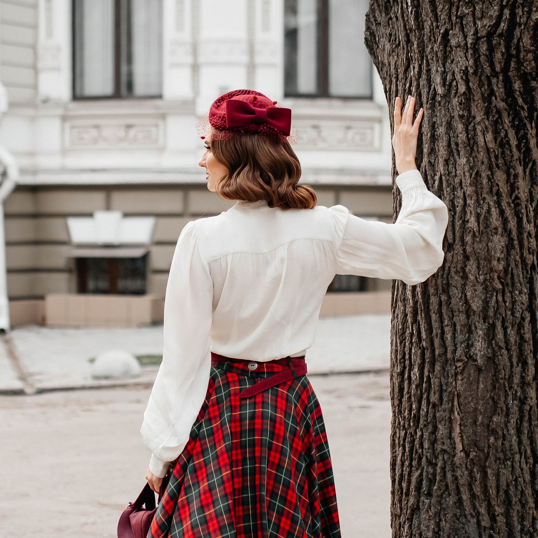 40s Eva Pussy Bow Blouse Long Sleeve - Dotty&Dan