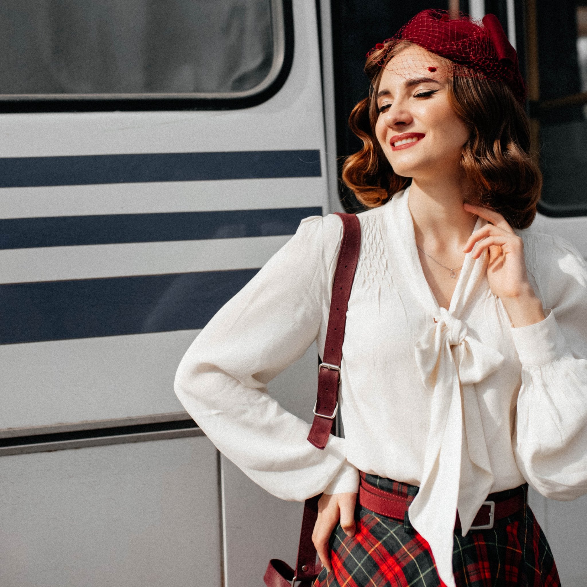 40s Eva Pussy Bow Blouse Long Sleeve - Dotty&Dan