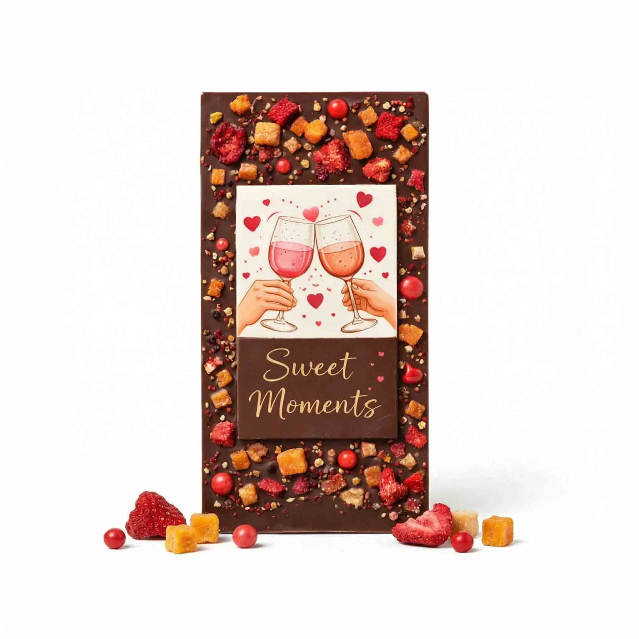 Milchschokolade Sweet Moments – Erdbeere & Cashew von Ritonka – weitere Produktansicht