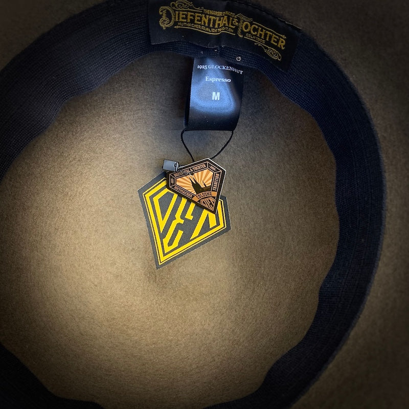 1920 Glockenhut Espresso - Faltbarer Wollfilz-Damenhut im 20er-Jahre Stil - Dotty&Dan