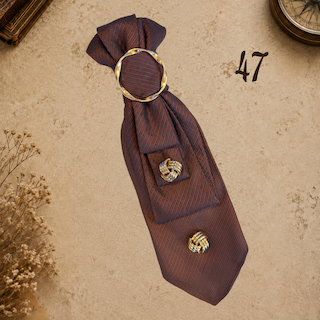 Vintage Schmuck Krawatte Damen Handmade | Unikat mit Brosche