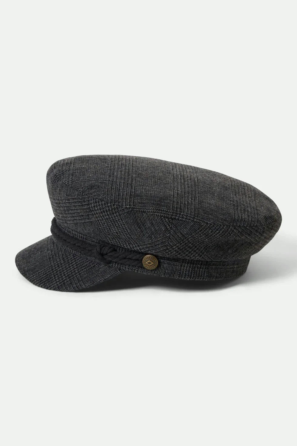Brixton Fiddler Cap Shadow Plaid grau kariert im 50s Stil