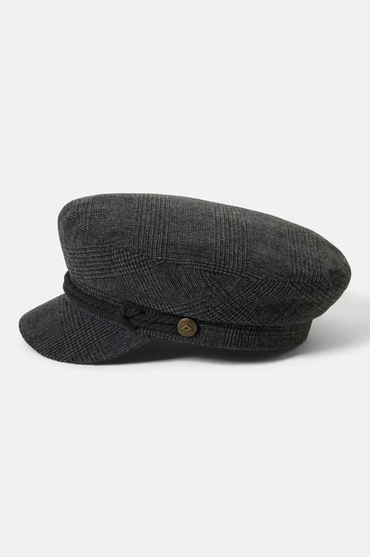 Brixton Fiddler Cap Shadow Plaid grau kariert im 50s Stil