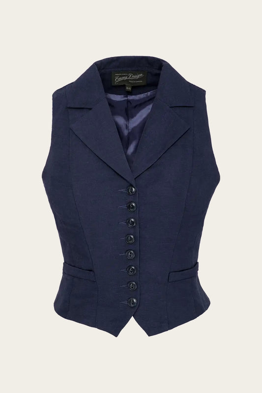 Klassische Edwardian Weste mit Reverskragen