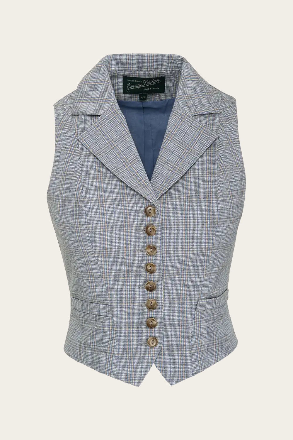 Taillierte Sommerweste aus Baumwoll-Leinen-Mix