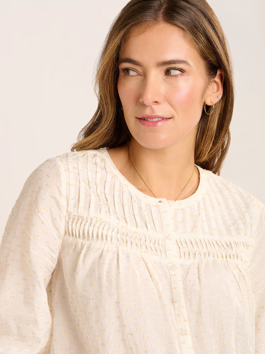 Luftige Sommerbluse mit Biesen-Details