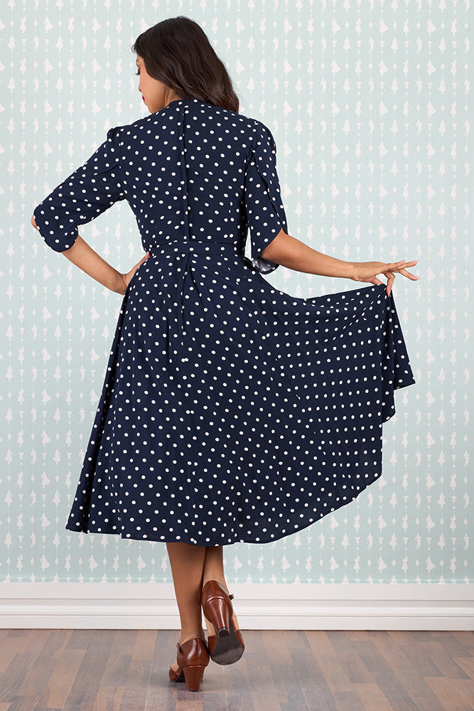 50er Swing Kleid mit Tulpenärmeln