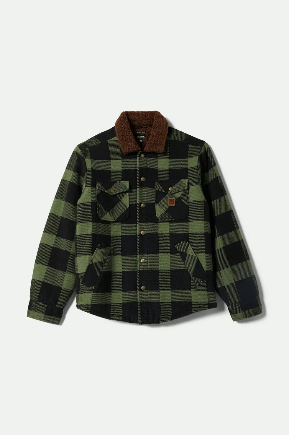 Brixton Durham Sherpa Jacket – Flanelljacke Schwarz Grün kariert