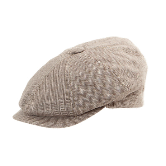 Vintage Schiebermütze Herren Beige Faustmann Germany