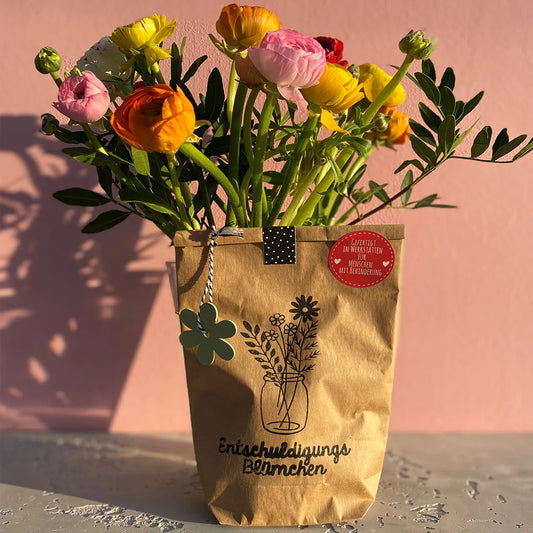 Entschuldigungs Geschenk Wundertüte mit Blumensamen