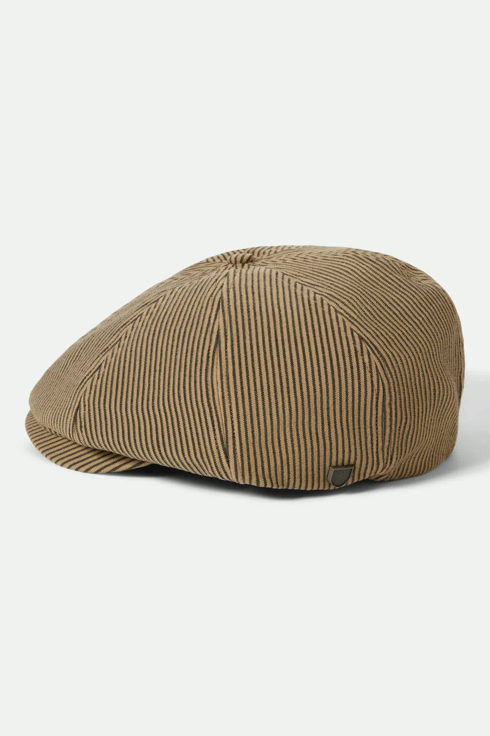 Brixton Brood Snap Cap beige gestreift im 20s-Stil