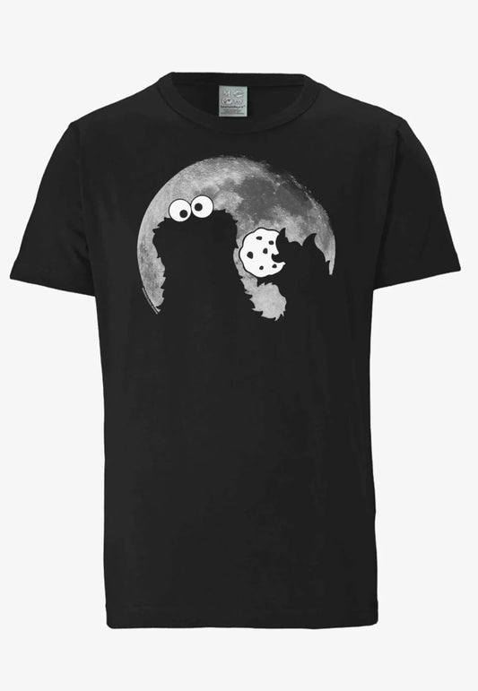 Sesame St - Cookie Monster - Moon - T-Shirt - black - Dotty&Dan
